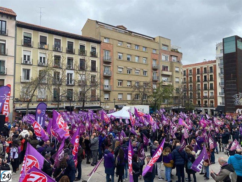 Sindicatos acusan a Madrid de hostilidad hacia las mujeres y advierten a Ayuso y Almeida: 