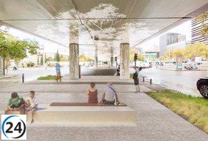 Madrid revitalizará la zona bajo el puente de Nuevos Ministerios con más espacios peatonales y áreas verdes.
