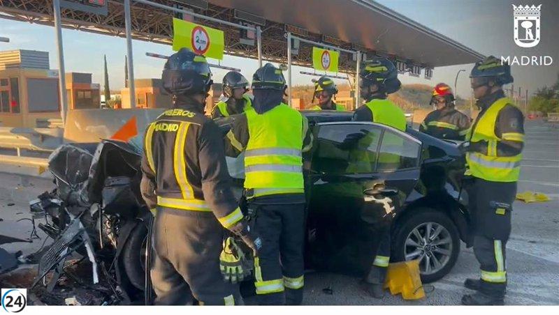 Trágico accidente en la R-3 de Vicálvaro: conductor de VTC fallece al chocar contra un pilar de hormigón a los 33 años