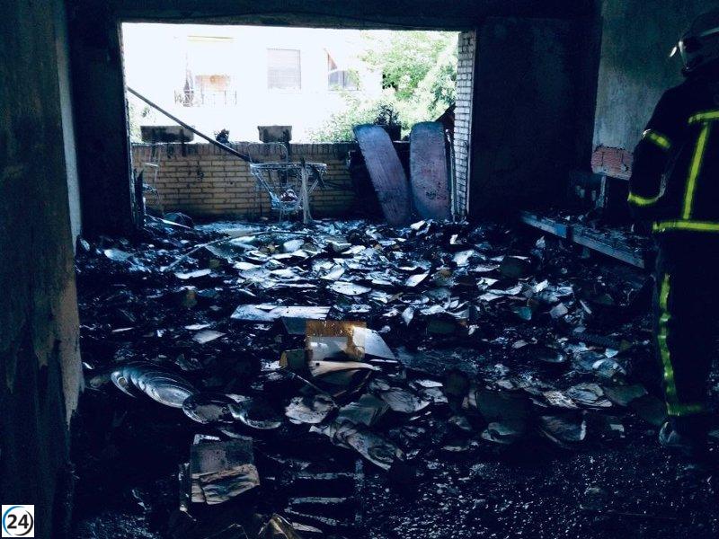 Incendio en Majadahonda deja diez personas con intoxicación leve.