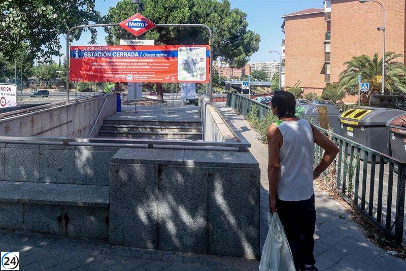 Después de 8 días de cierre por mejoras, mañana se reabrirá el tramo entre Fuencarral y Chamartín de la línea 10 del metro.