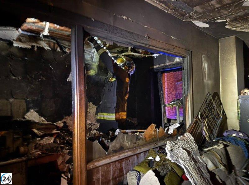 Once heridos tras incendio en un edificio de Majadahonda.