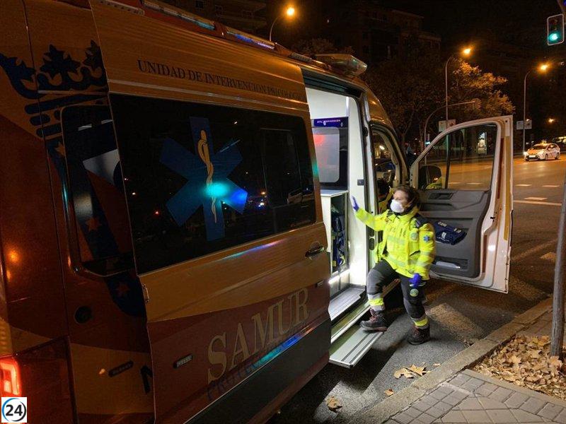 Joven de 23 años herido tras ataque en Puente de Vallecas.