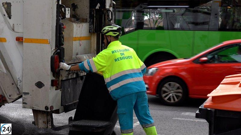 Madrid establece un servicio mínimo del 50% en la recolección de basura por la huelga.