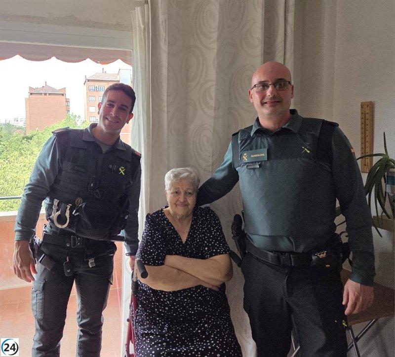 Guardia Civil se reencuentra con mujer a quien salvó tras accidente en Tres Cantos.