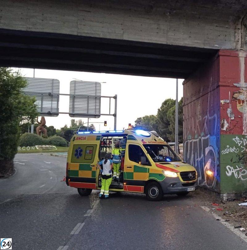 Accidente mortal en Alcorcón: motorista fallece al impactar contra un pilar de puente.