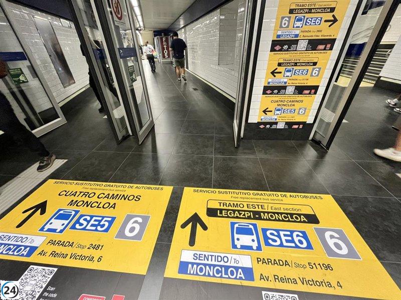 Lanzaderas conectarán Moncloa y Ciudad Universitaria desde el lunes debido a las obras en la L6.