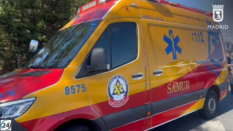 Mujer de 68 años sufre atragantamiento en restaurante de Arganzuela y es trasladada de urgencia al hospital.