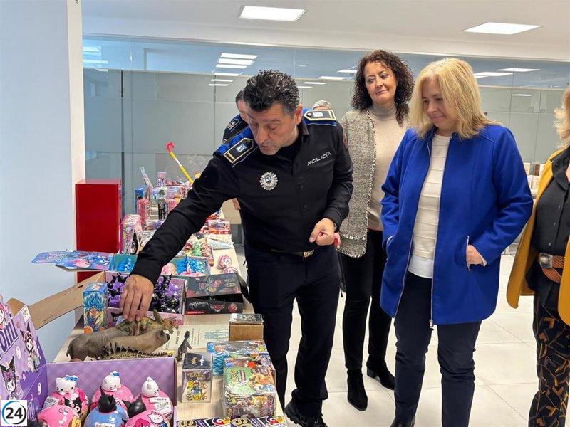 La Policía Municipal retira más de 7,500 juguetes y artículos falsificados en plena temporada navideña.
