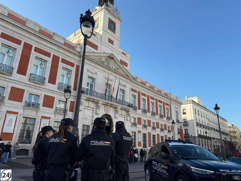 500 policías garantizarán la seguridad durante las celebraciones de fin de año en la Puerta del Sol.