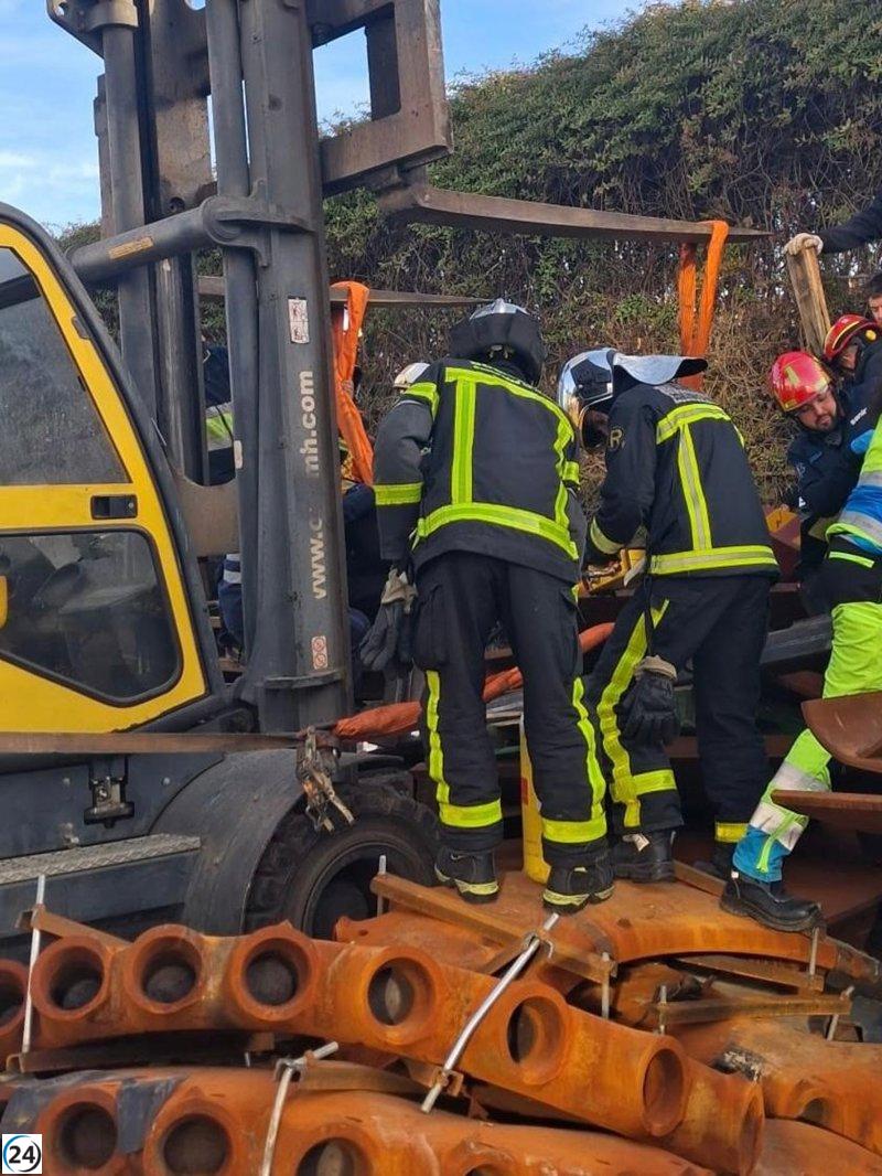 Un hombre de 40 años sufre heridas críticas en un accidente laboral en Algete.