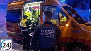 Motociclista sufre lesiones críticas en un choque cerca del Arco del Triunfo de Moncloa.
