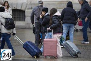 Aumento del 5,8% en las estancias hoteleras de la Comunidad durante diciembre.