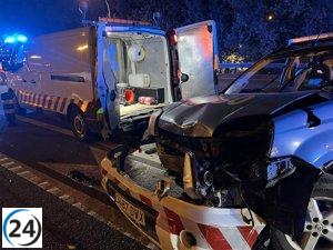 Choque en la A4: un operario grave y tres leves.