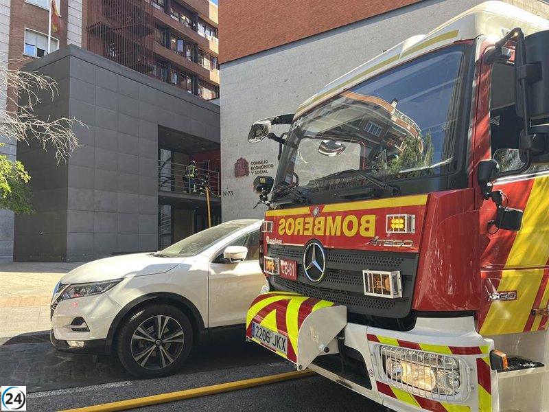 Incendio en Ministerio de Sanidad desaloja Consejo Económico y Social.