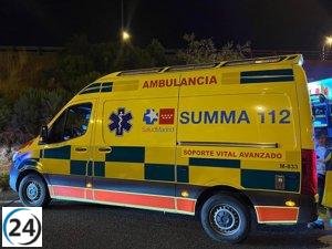 Dos heridos graves en un accidente de tráfico en San Sebastián de los Reyes.