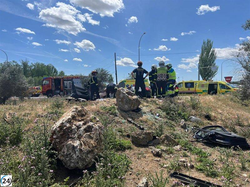 Accidente de tráfico en San Sebastián de los Reyes deja dos heridos graves.