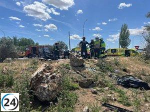 Accidente de tráfico en San Sebastián de los Reyes deja dos heridos graves.