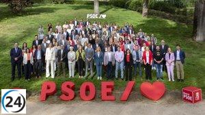PSOE presenta lista paritaria con 34 alcaldes para Presidencia de la Comunidad.