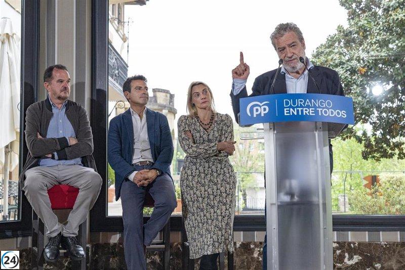 Rodríguez (PP) afirma que Euskadi tiene un ambiente sin libertad, fuera de Occidente.