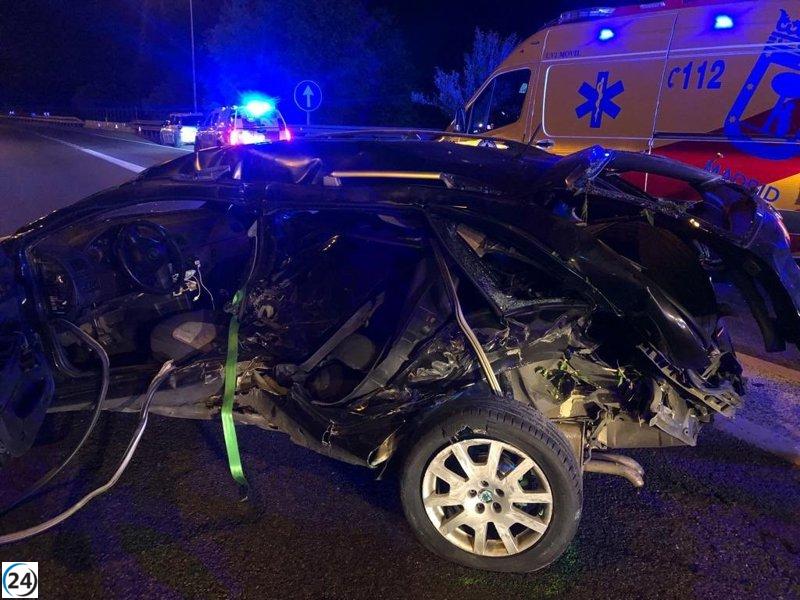 Accidente grave en la A3 de Madrid: un hombre herido tras chocar con un guardarraíl en Santa Eugenia.