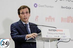 Almeida afirma que Madrid está en su mejor momento y llama a no compararse con París o Nueva York.