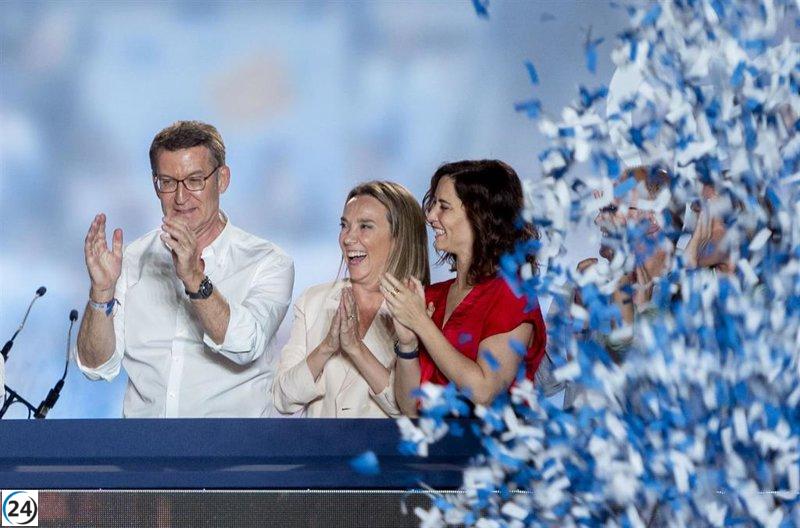 Ayuso apoya a Feijóo y pide perseverancia en la formación del Gobierno.