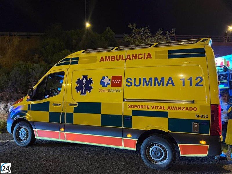 Un hombre de 34 años herido de gravedad en accidente automovilístico en A2, Torrejón de Ardoz.