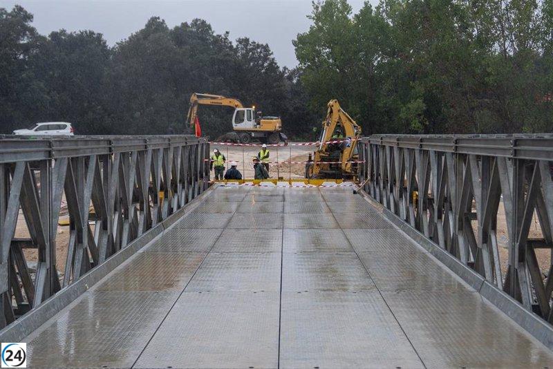 Se inauguran hoy por la tarde los dos puentes temporales entre Aldea de Fresno y Villamanta para facilitar la circulación.
