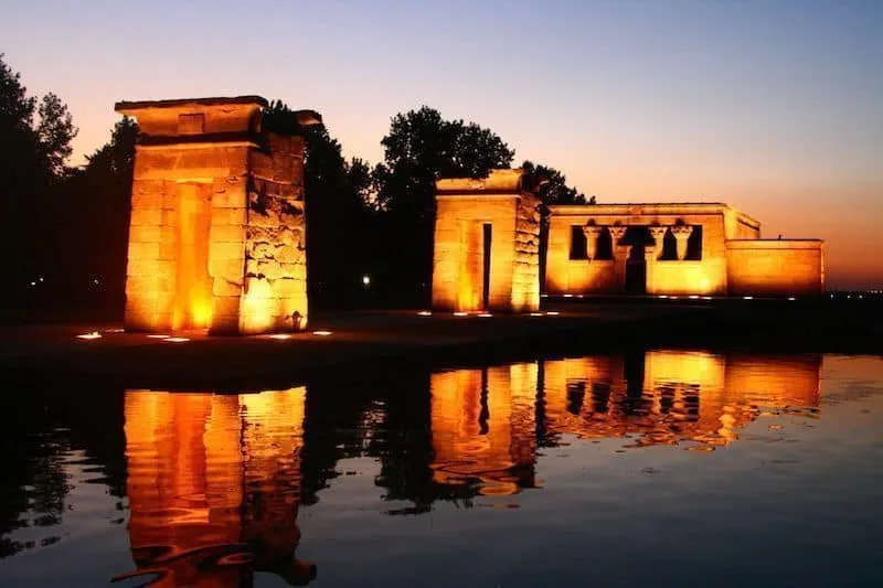 Jardines del Templo de Debod: el atardecer aquí es mágico